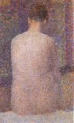 Georges Seurat Model Form Behind oil